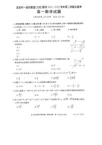 【精选】2021-2022学年福建省龙岩市一级校联盟（九校）高一下学期期中数学试卷及解析