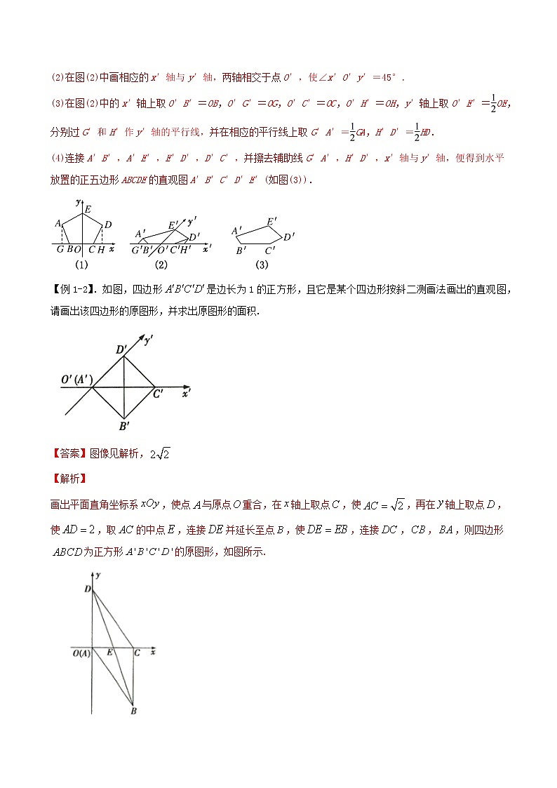 8.2 立体图形的直观图(精讲)-2022版高中数学新同步精讲精炼(必修第二册)(教师版含解析)练习题02
