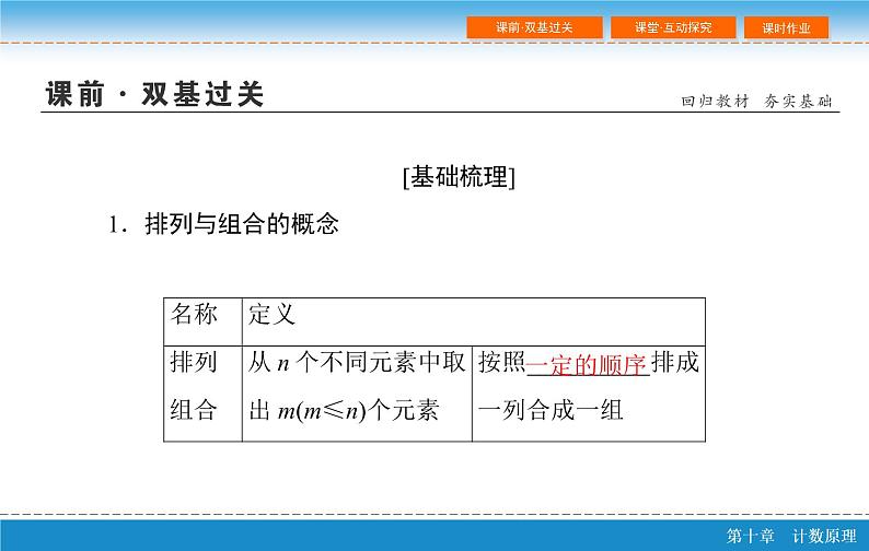 高考 一轮复习第十章 10.2 排列与组合课件PPT第4页