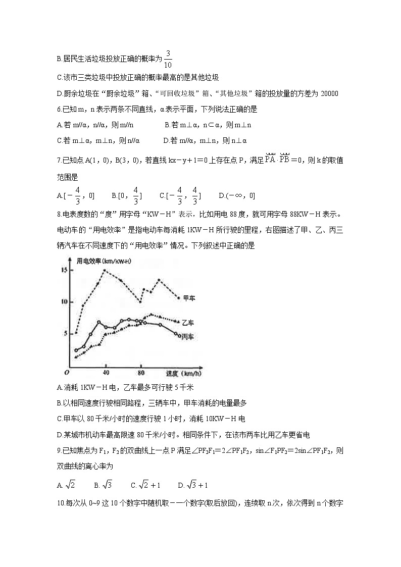 广西柳州市2021届高三下学期3月第三次模拟考试 数学(文) Word版含答案练习题第2页