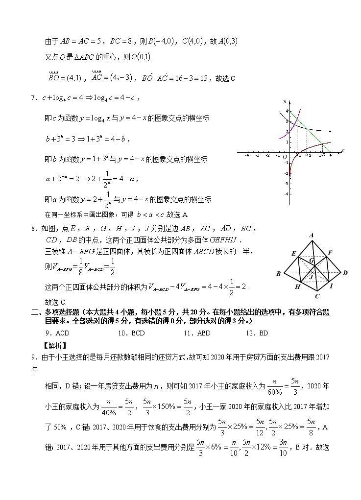 2021福建省漳州市高三毕业班数学适应性测试题答案第2页