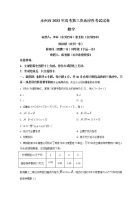 湖南省永州市2022届高三下学期第三次适应性考试（三模）数学试题+Word版含答案