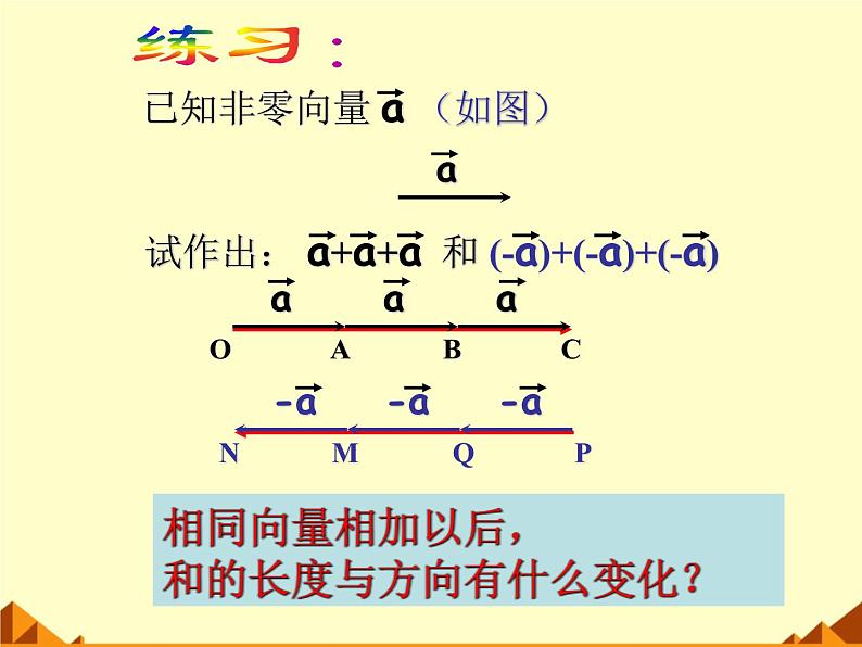 人教版(B版2019课标)高中数学必修二6.1.4数乘向量  课件第7页