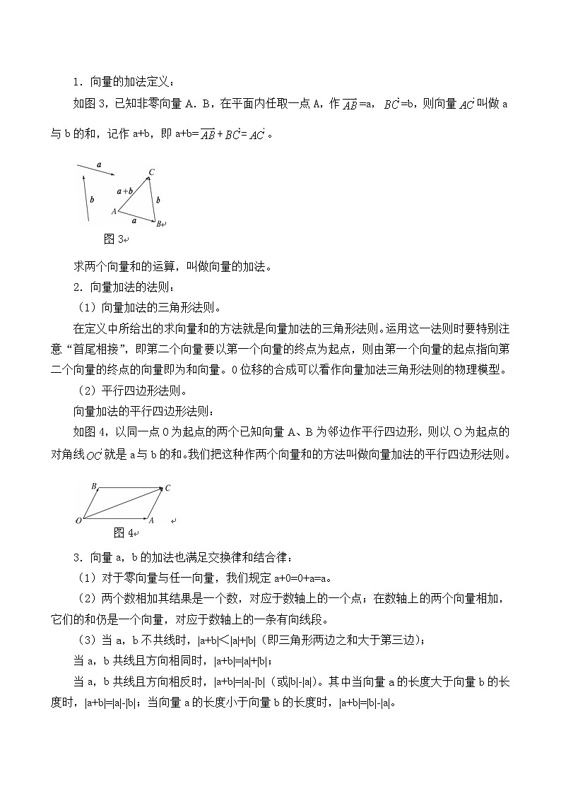 人教版(B版2019课标)高中数学必修二6.1.5向量的线性运算   教案02