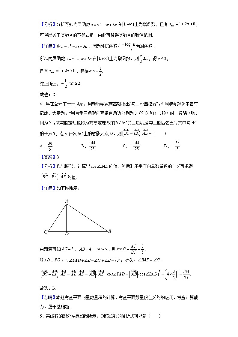2022届吉林省长春市东北师大附中高三第二次摸底考试数学(理)试题含解析02