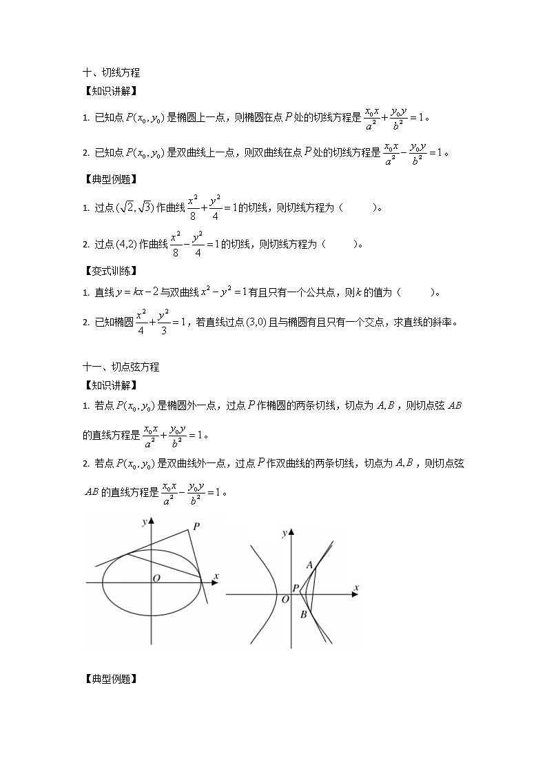 圆锥曲线二级结论(5)讲义-2022届山东省高考数学二轮复习学案01