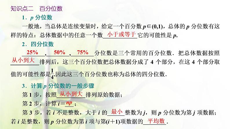 北师大版高中数学必修第一册第六章统计4.2_4.3分层随机抽样的均值与方差百分位数课件08
