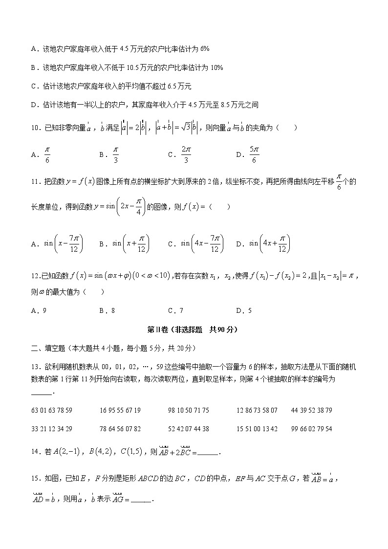 2021西安阎良区高一下学期期末数学试题含答案第3页