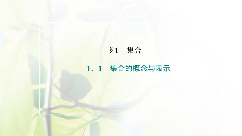 北师大版高中数学必修第一册第一章预备知识1.1第1课时集合的概念课件02