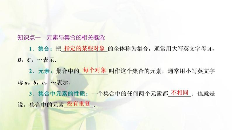 北师大版高中数学必修第一册第一章预备知识1.1第1课时集合的概念课件05