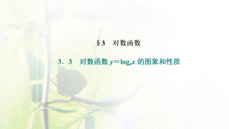 北师大版高中数学必修第一册第四章对数运算与对数函数3.3第1课时对数函数的图象和性质课件02