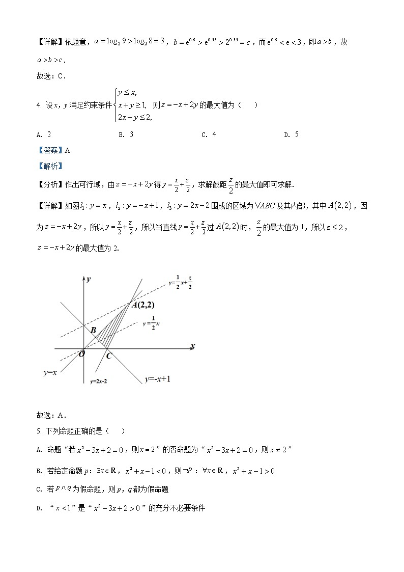 2022届江西省南昌市八一中学高三三模考试文科数学试题及答案02