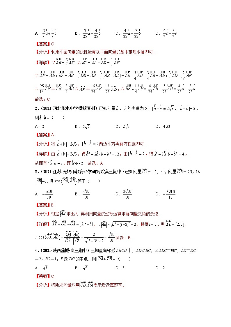 热点06 平面向量、复数(解析版)第3页