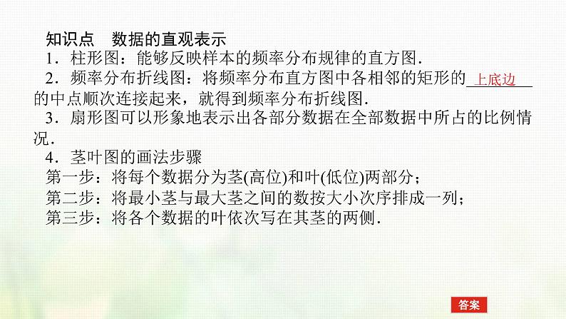 新人教B版高中数学必修第二册第五章统计与概率1.3_4数据的直观表示用样本估计总体课件第5页