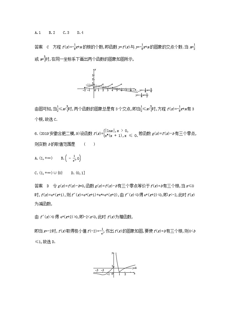新人教A版高考数学二轮复习专题三函数的概念性质与基本初等函数6函数的图象专题检测含解析第3页