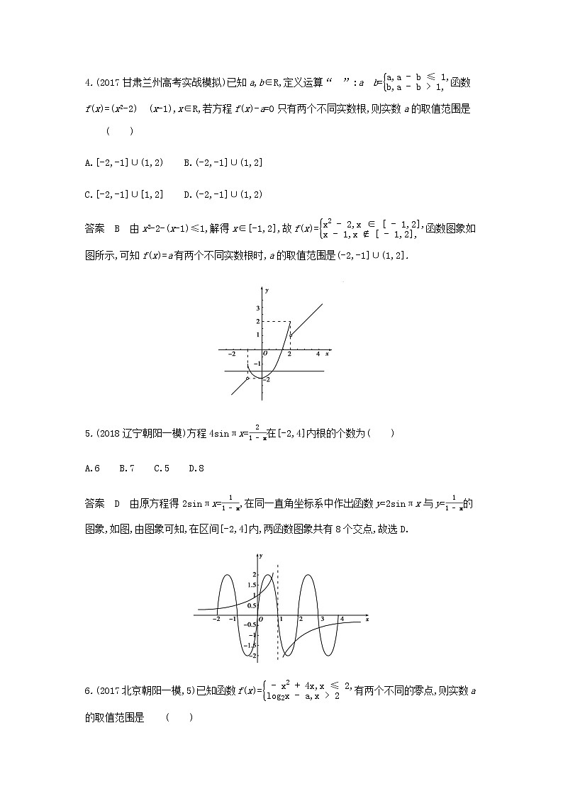 新人教A版高考数学二轮复习专题三函数的概念性质与基本初等函数7函数与方程专题检测含解析第2页