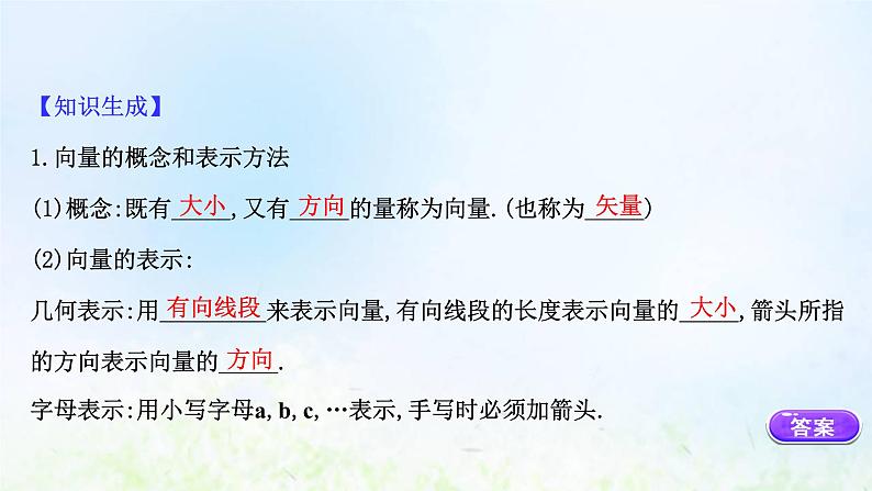 新人教A版高中数学必修第二册第六章平面向量及其应用1平面向量的概念课件2第5页