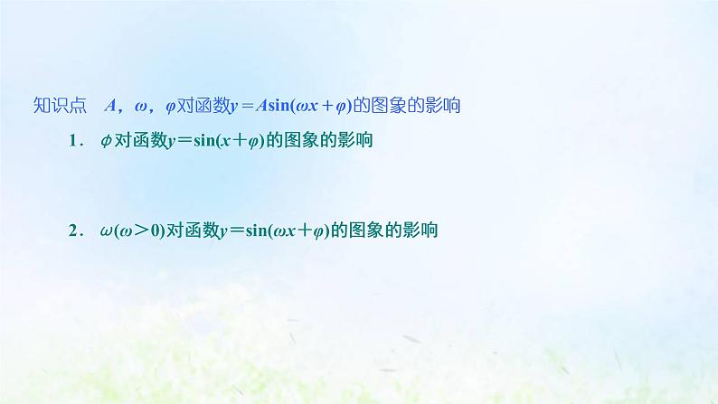 湘教版高中数学必修第一册第五章三角函数4第一课时函数y=Asinωx+φ的图象及变换课件第5页