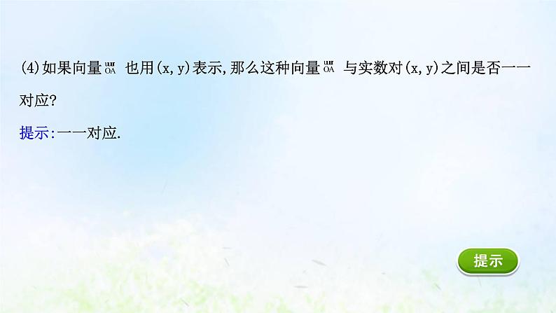 新人教A版高中数学必修第二册第六章平面向量及其应用3.2平面向量的正交分解及坐标表示3.3平面向量加减运算的坐标表示课件2第6页