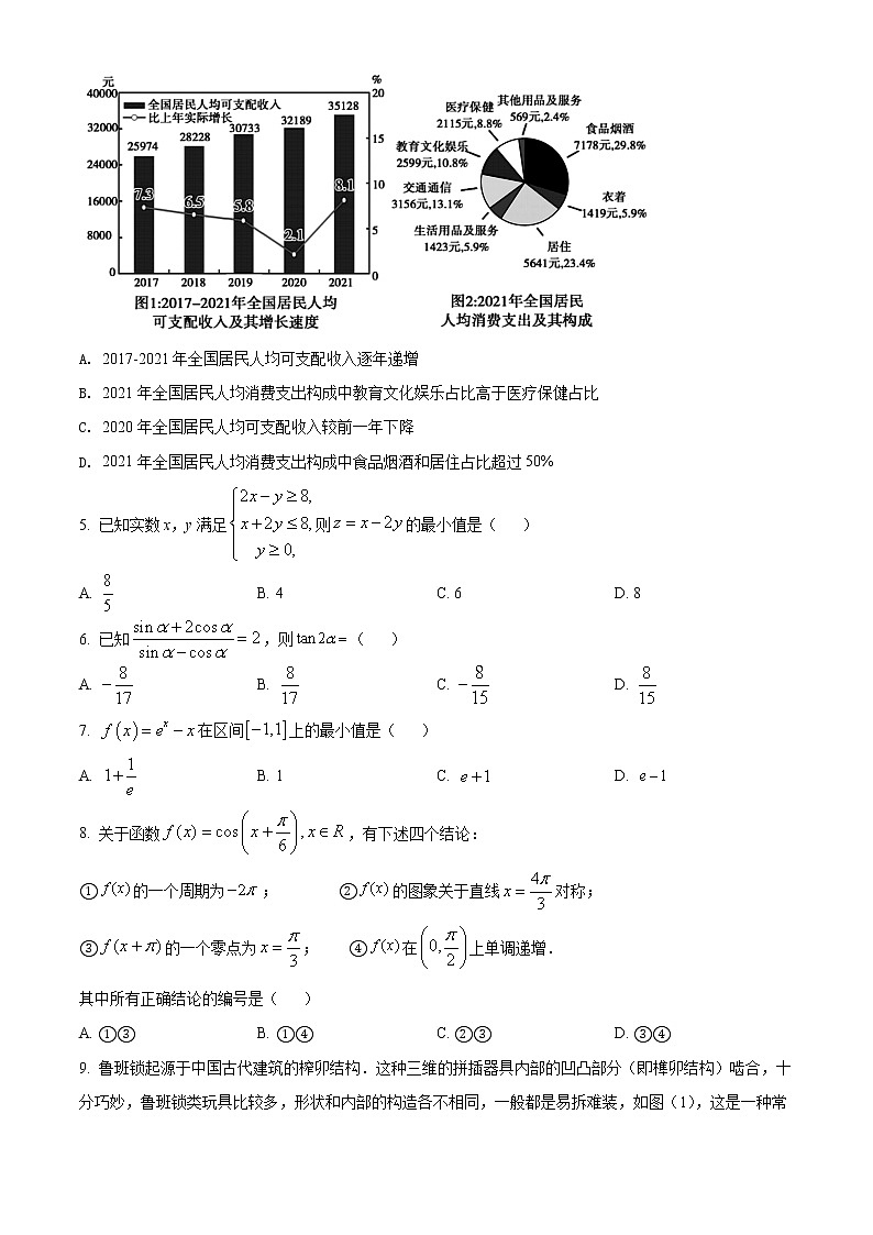 精品解析:河南省郑州市2022届高三第三次质量预测文科数学试题(原卷版)第2页