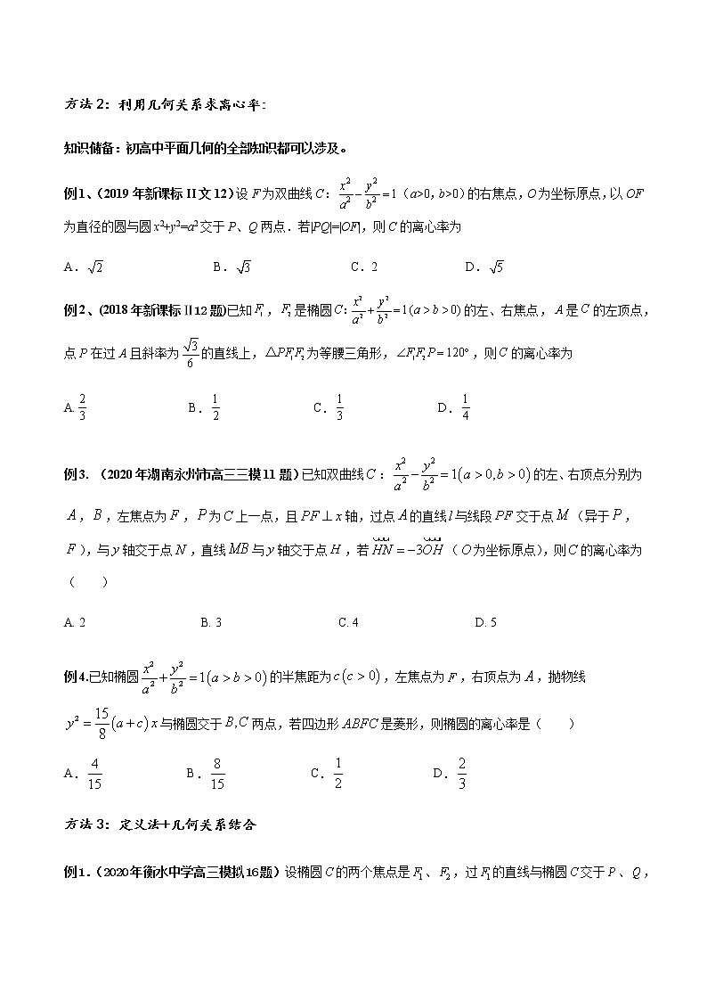 专题06 圆锥曲线离心率及范围问题(原卷版)第2页