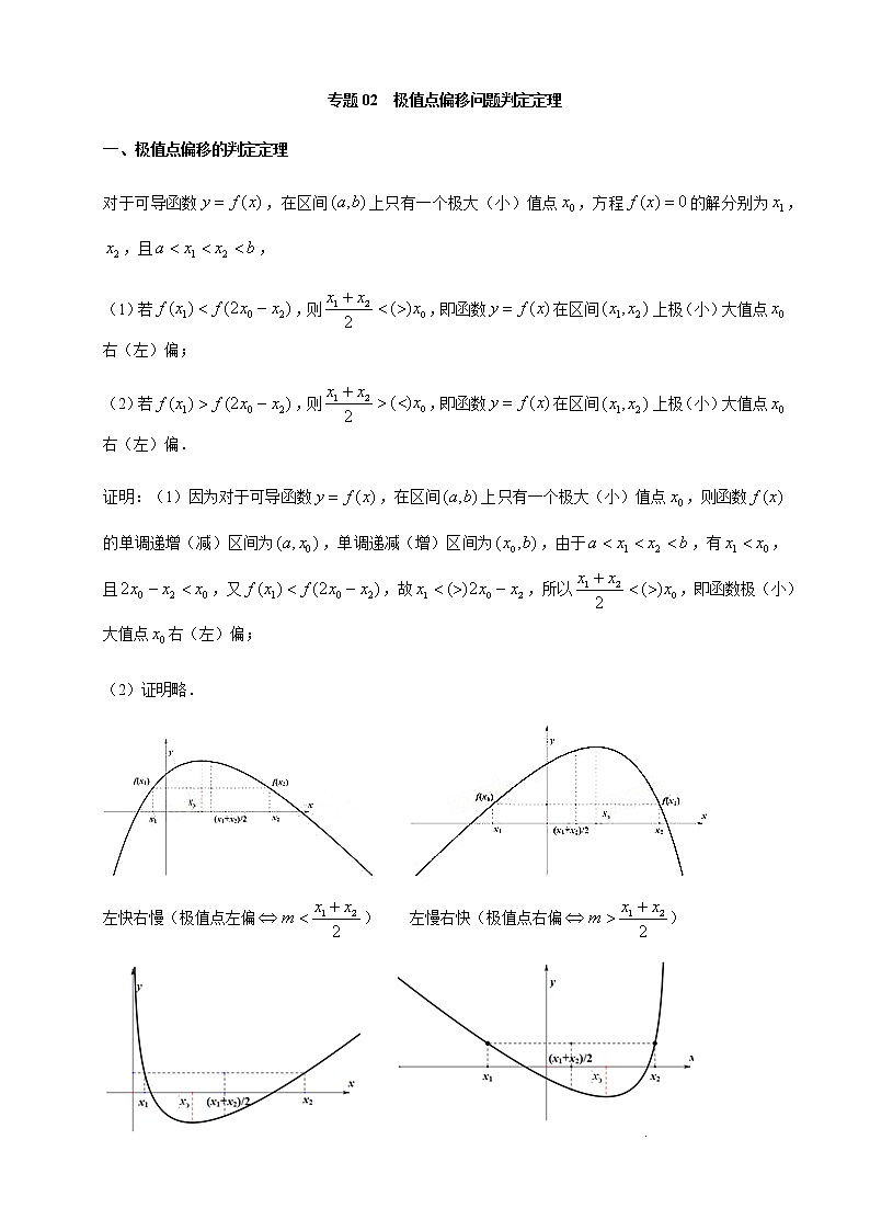 02 极值点偏移问题判定定理第1页