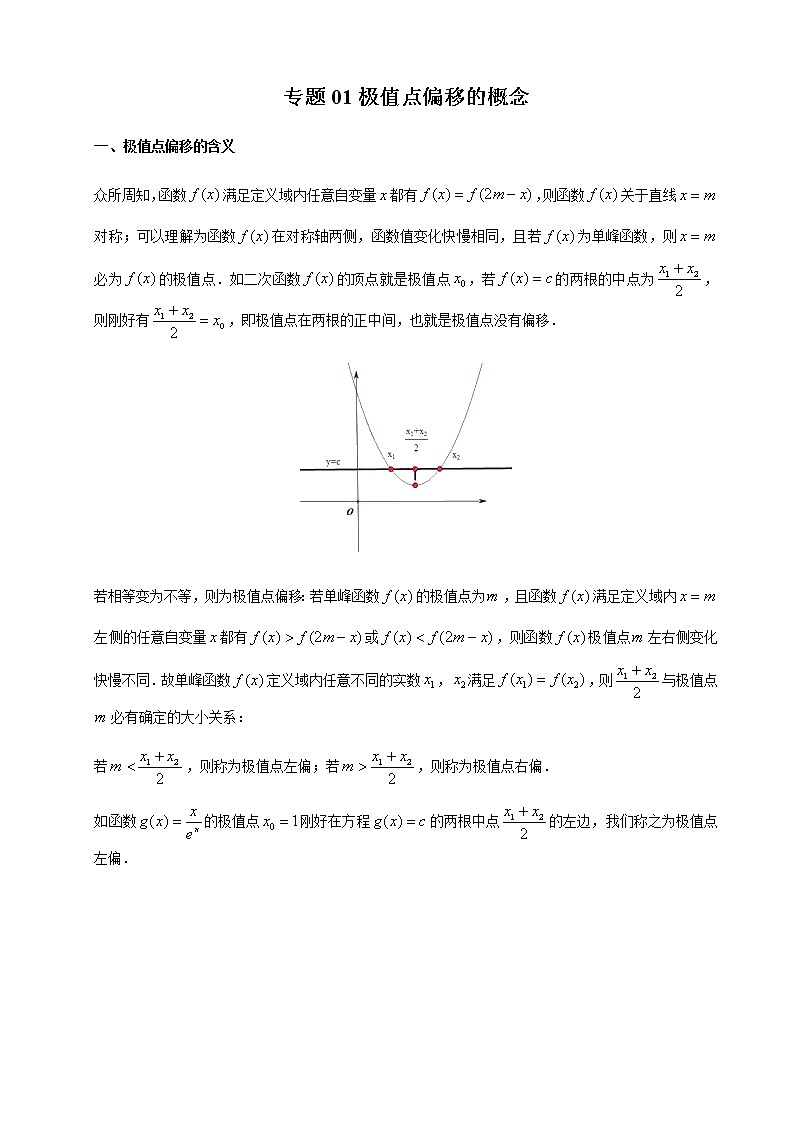 01极值点偏移概念第1页