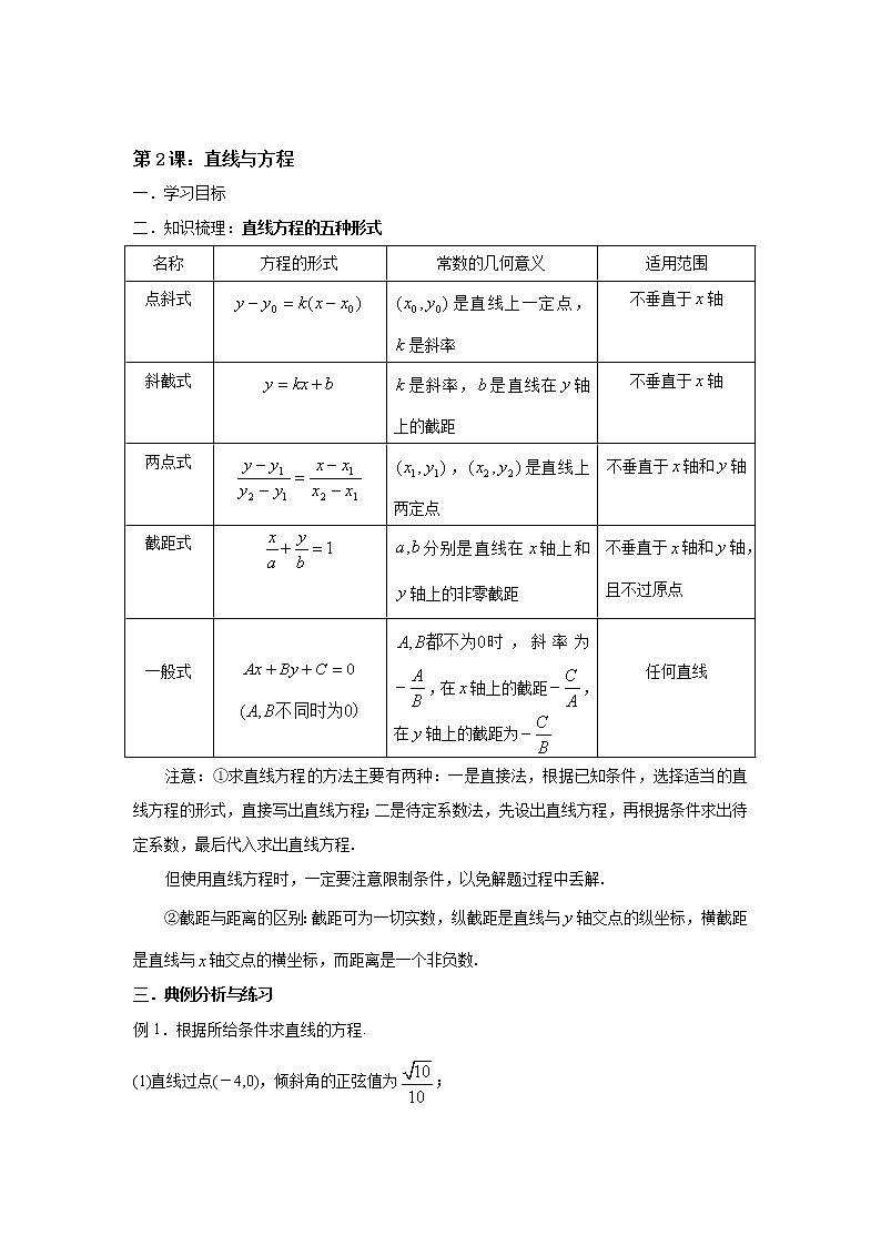 1.直线与方程第3页