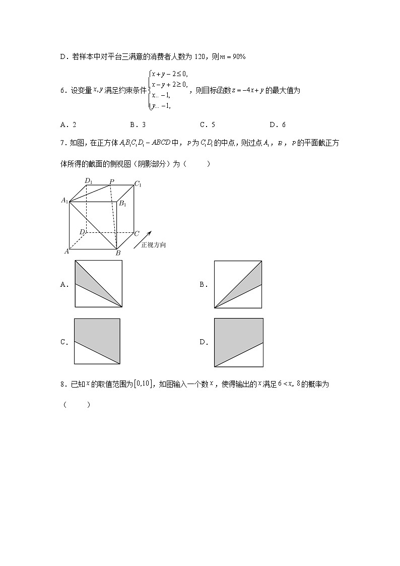 山西省太原市第五中学2022届高三下学期二模文科数学试题02