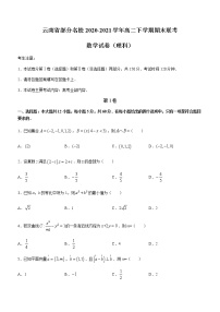 2021云南省部分名校高二下学期期末联考数学（理）试题含答案
