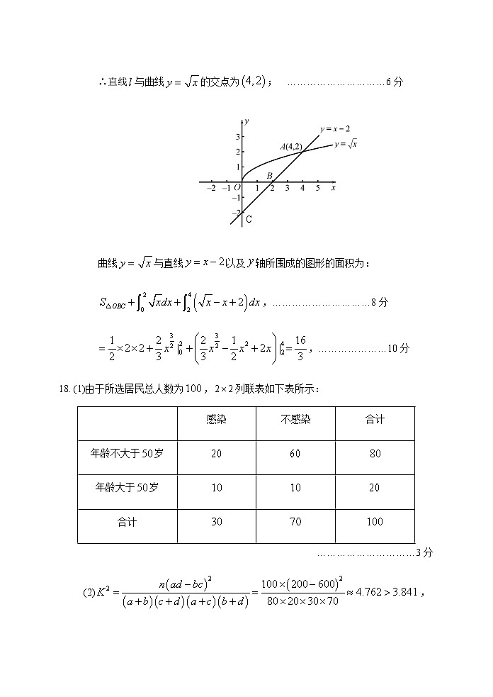 运城市高二数(理)试题答案第2页