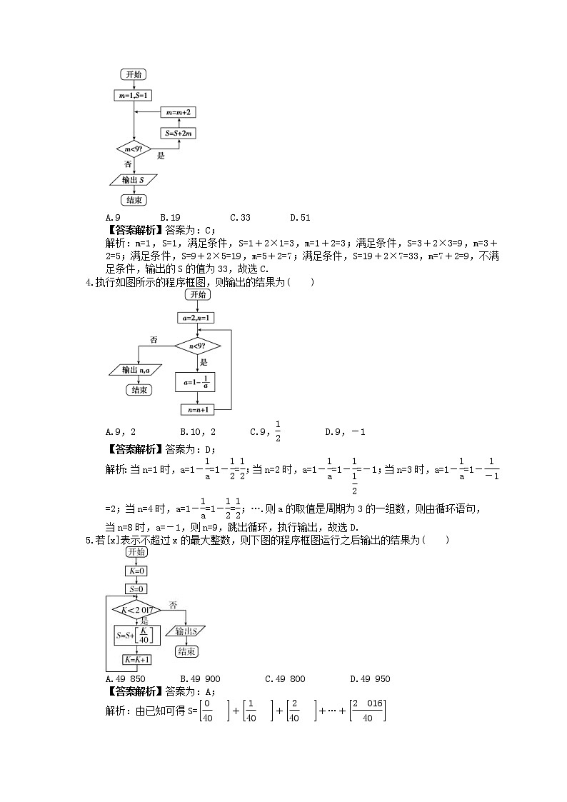 2023年高考数学(理数)一轮复习课时61《程序框图》达标练习(教师版)第2页