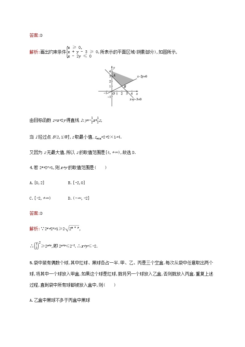 广西专用高考数学一轮复习单元质检七不等式推理与证明含解析新人教A版文.02