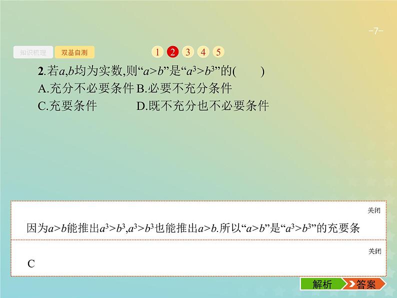 广西专用高考数学一轮复习第一章集合常用逻辑用语及不等式3命题及其关系充要条件课件新人教A版理第7页