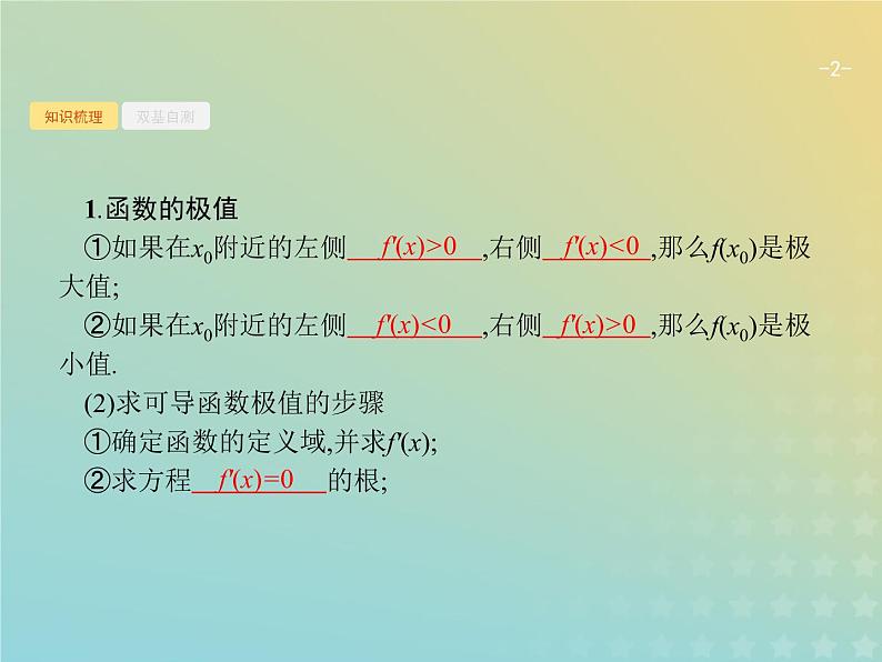 广西专用高考数学一轮复习第三章导数及其应用3导数与函数的极值最值课件新人教A版理02