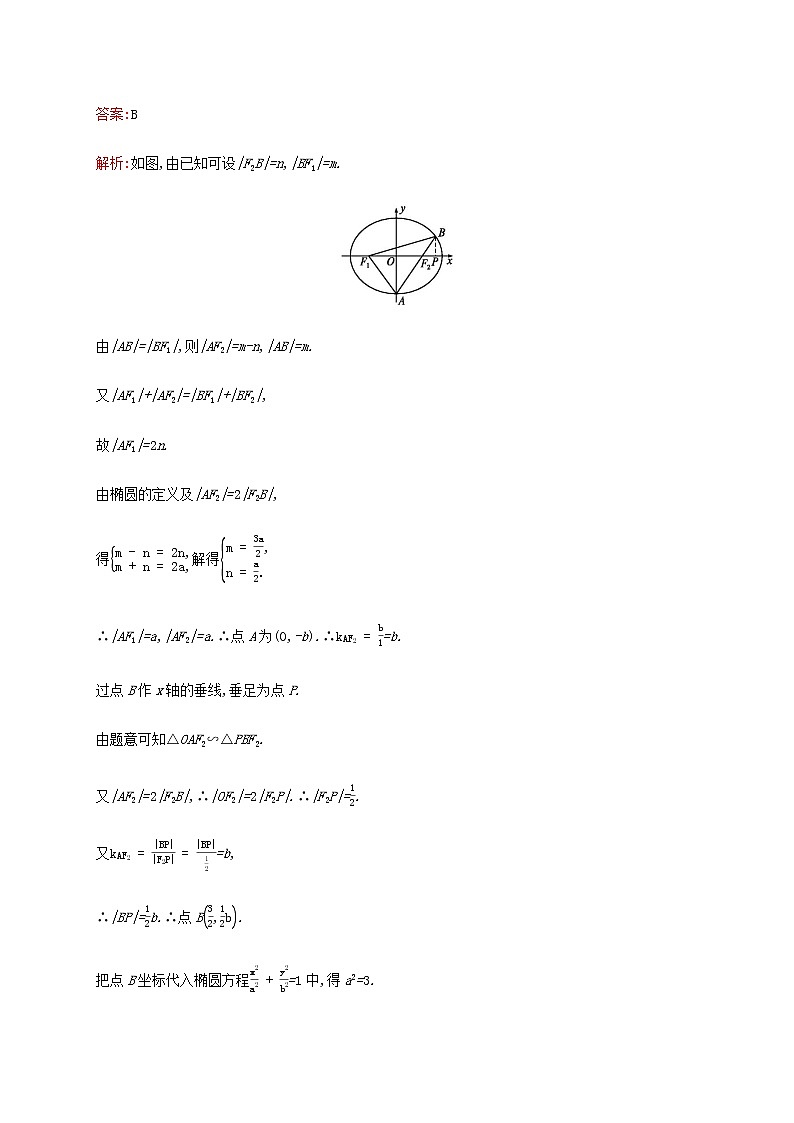高考数学一轮复习考点规范练45椭圆含解析新人教A版文第3页