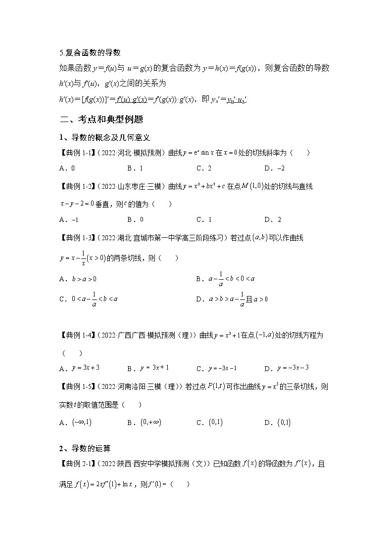 第9讲  导数的概念及运算(讲义)-2023年高考一轮复习精讲精练必备第2页