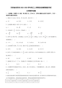 2023届河南省安阳市高三上学期名校调研摸底考试文科数学试题（PDF版）