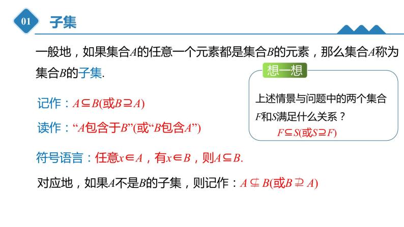 高中数学人教B版必修第一册（2019） 教学课件_ 集合的基本关系04