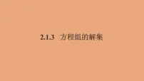 高中数学人教B版 (2019)必修 第一册第二章 等式与不等式2.1 等式2.1.3 方程组的解集教学ppt课件