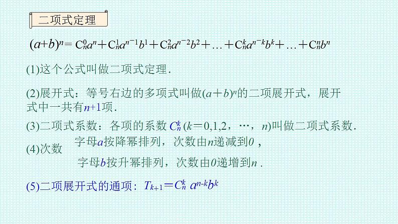 2021-2022学年高二下学期数学人教A版(2019)选择性必修第三册6.3.1二项式定理课件第6页