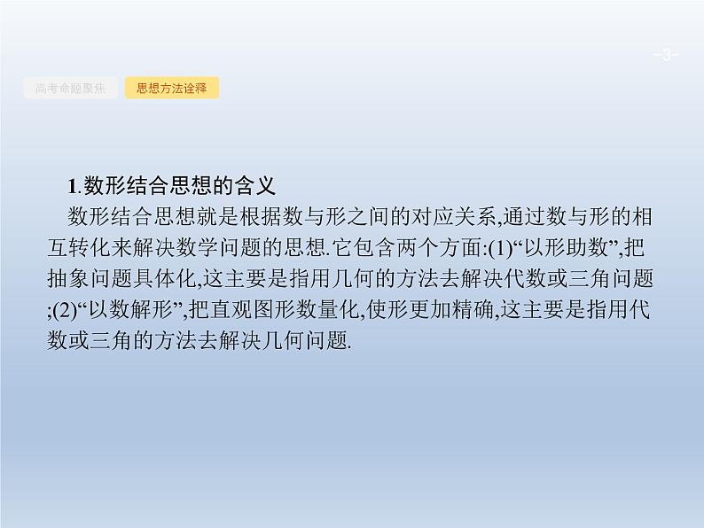 高考数学二轮复习第1部分3数形结合思想课件第3页
