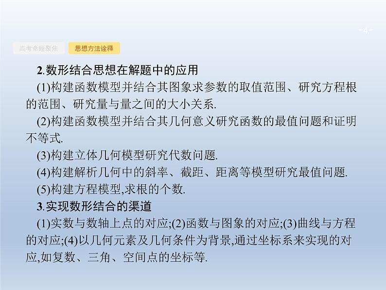 高考数学二轮复习第1部分3数形结合思想课件第4页