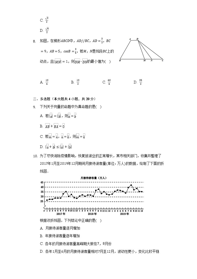 2021-2022学年湖南省张家界市高一(下)期末数学试卷(Word解析版)02