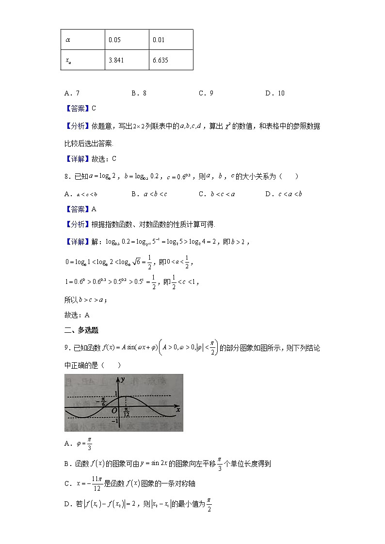 2021-2022学年山东省滨州市高二下学期期末数学试题含解析第3页