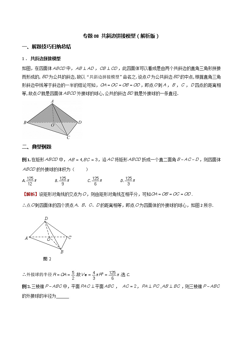 专题08 共斜边拼接模型(解析版)第1页
