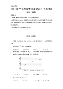 2021-2022学年陕西省渭南市白水县高二（下）期末数学试卷（文科）（Word解析版）