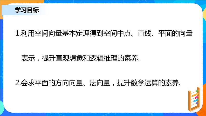 1.4.1(1)《空间中点、直线和平面的向量表示》课件+教案03