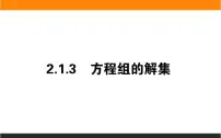 数学必修 第一册2.1.3 方程组的解集教学ppt课件