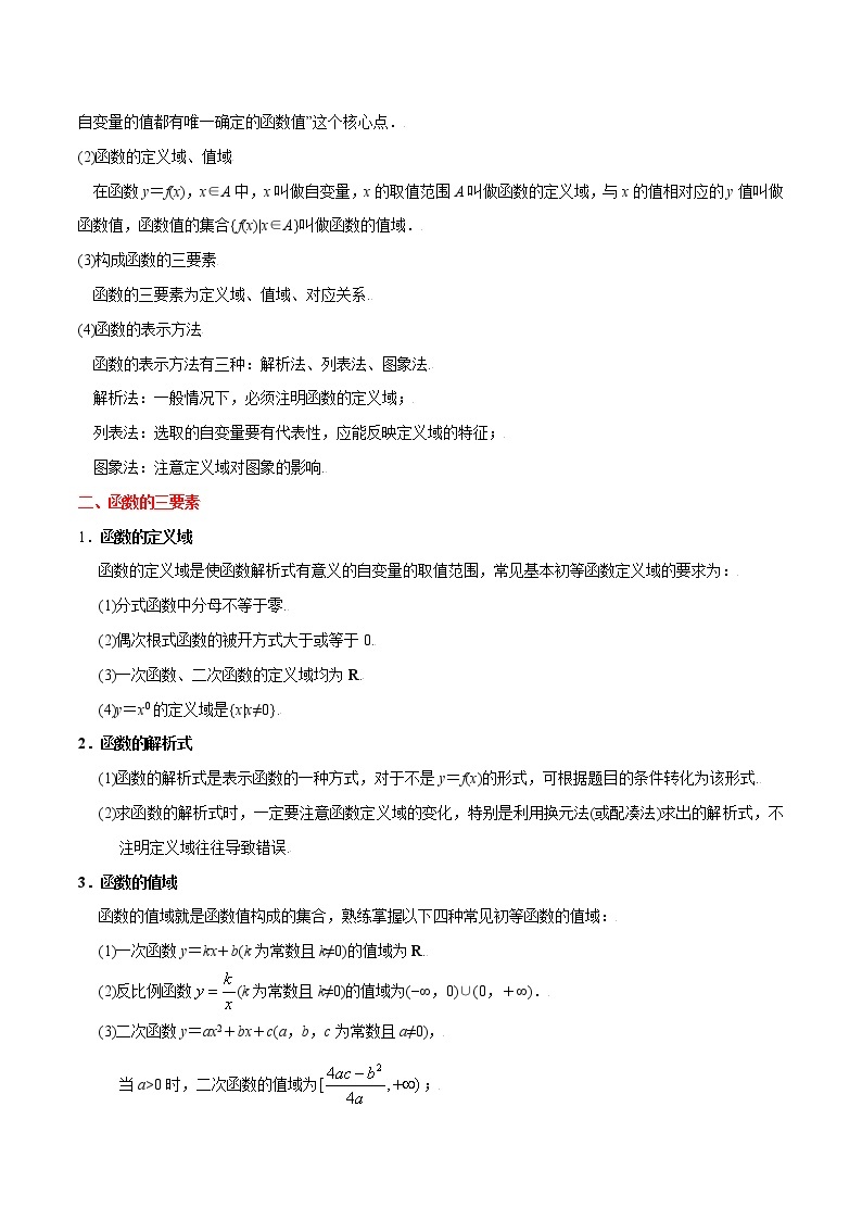 突破3.1 函数的概念及其表示（重难点突破）-【新教材精选】2022-2023学年高一数学重难点课时训 （人教A版2019必修第一册）02